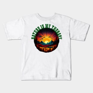 Nature is my Therapie Kids T-Shirt